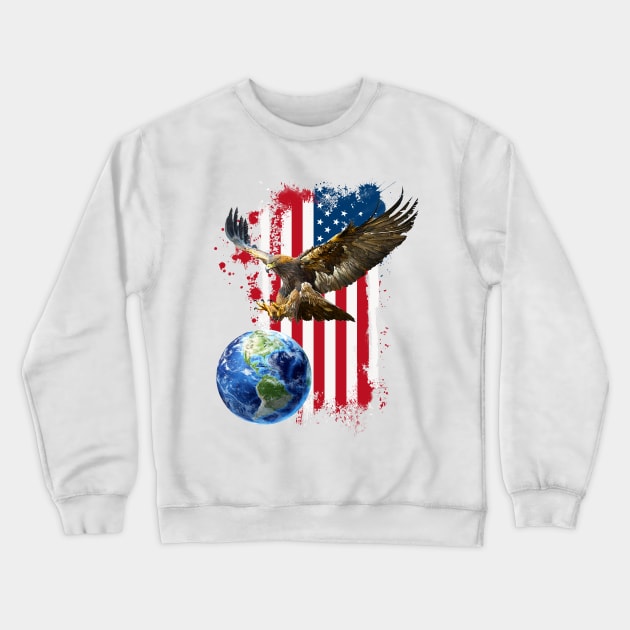 America Rocks Crewneck Sweatshirt by DavidLoblaw